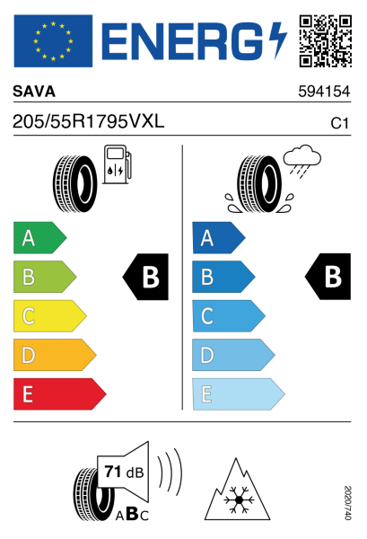 >>Etichetta Pneumatici SAVA ALLWEA 205/55 R17 95 V XL >>Etichetta Pneumatici SAVA ALLWEA 205/55 R17 95 V XL