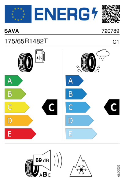 Etichetta pneumatici SAVA ALLWEA 175/65 R14 82 T Etichetta pneumatici SAVA ALLWEA 175/65 R14 82 T