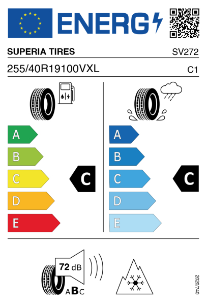 >>Etichetta Pneumatici SUPERIA B-UHP2 255/40 R19 100V XL