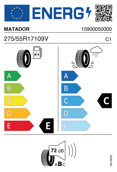 >>Etichetta Pneumatici *MATADOR MP81 275/55 R17 109V