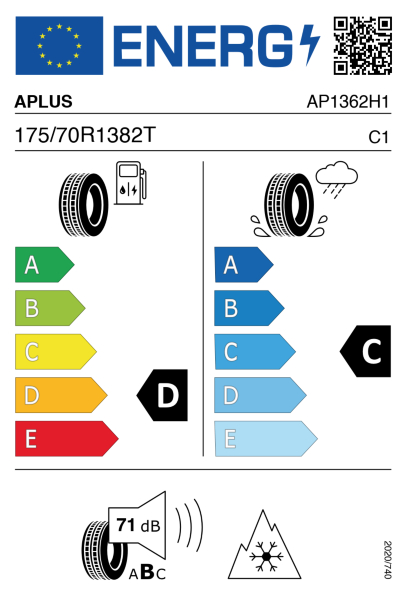 >>Etichetta Pneumatici A-PLUS A909 175/70 R13 82 T