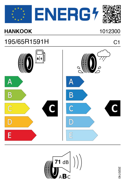 >>Etichetta Pneumatici *HANKOOK K425 195/65 R15 91 H